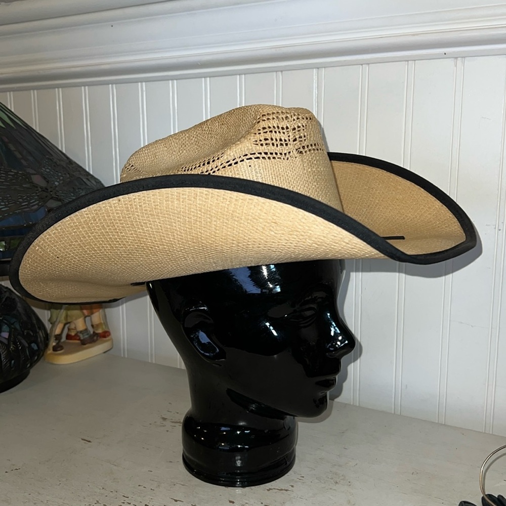 Vintage Rodeo Rough by Bailey u-rollit straw hat 7 1/4